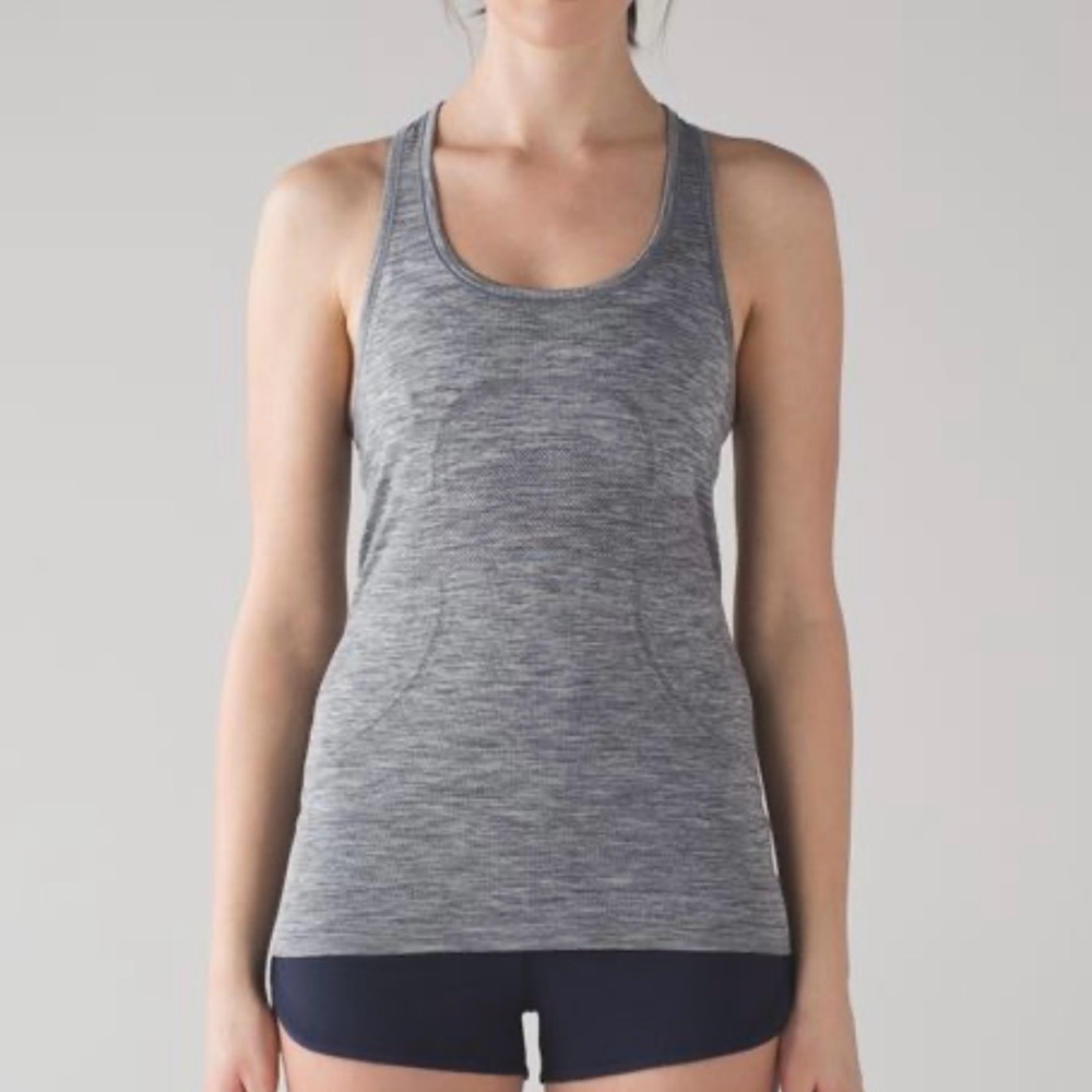 Lululemon Size 10 Swiftly Tech Run
Racerback Heathered Gray Tank Top Shirt - Picture 2 of 16